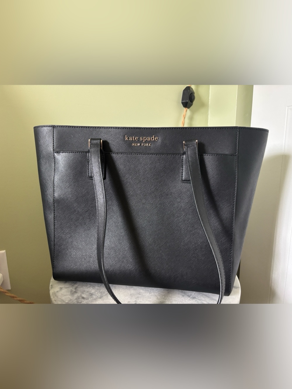 Kate Spade Black Large Tote Bag